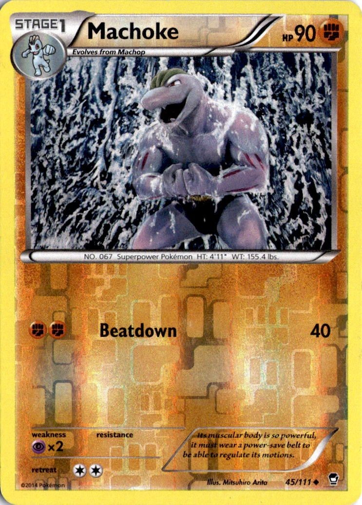 Machoke Reverse Holo Uncommon XY - Furious Fists 45/111 LP