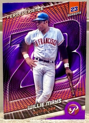 JERSEY # MATCH! 2025 Topps Pristine Willie Mays Perseverance Purple 24/99! SFG!