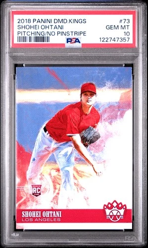 2018 Panini Diamond Kings #73 Shohei Ohtani Pitching/No Pinstripe PSA 10