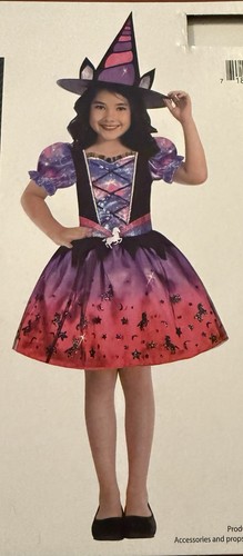NIÑAS UNICORNIO BRUJA PREMIUM DISFRAZ HALLOWEEN SOMBRERO Talla 7/8 NUEVO CON ETIQUETAS CELEBRAR MEDIANO - Imagen 1 de 8