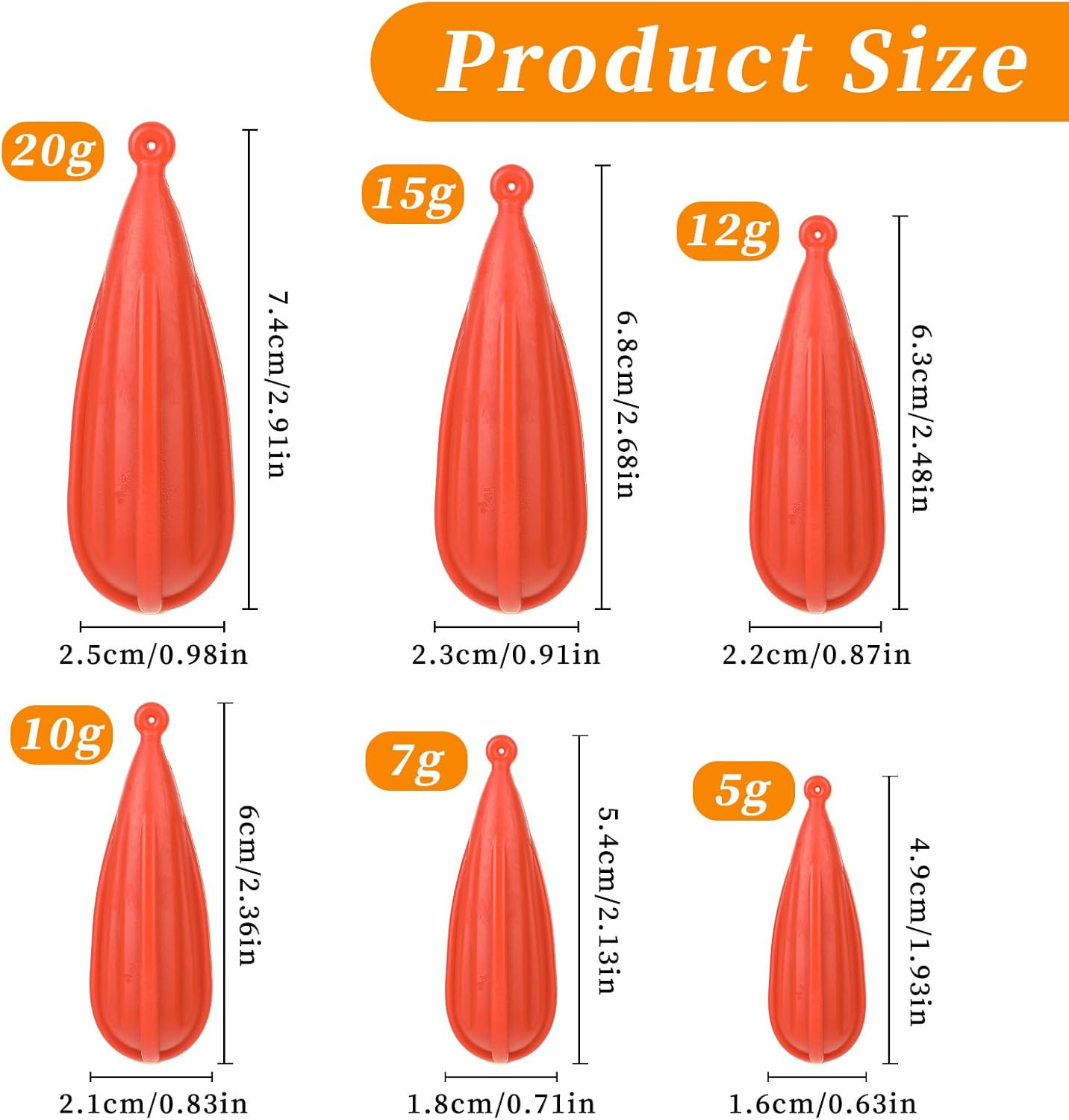 6 PCS Fishing Practice Plugs 6 Sizes Bait Casting Practice Plug Soft PVC Bait Ca - Image 2