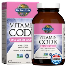 Garden of Life Women 50+ Multivitamin, Vitamin Code, 240 Capsules