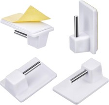 20 Packs Self-Adhesive Hooks Window Hooks Adhesive for Net Curtain Rods, White 