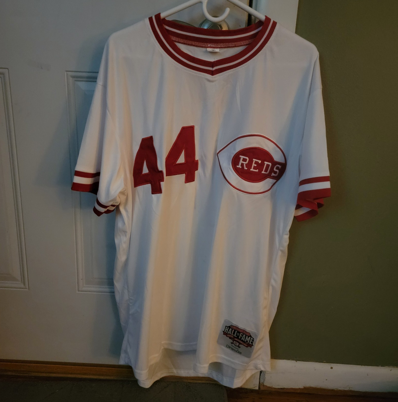 Cincinnati Reds Eric Davis #44 Baseball Jersey Adult XL White Red Fits Like XXL