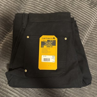 Carhartt BO1-BLK Black Double Front Work Pants, Size 30*32 , Top ungetragen