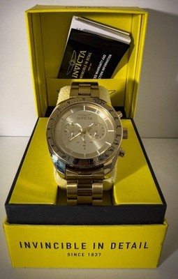 Invicta Men's Watch 28905 Speedway Quartz Chronograph Gold Stainless Steel 48mm