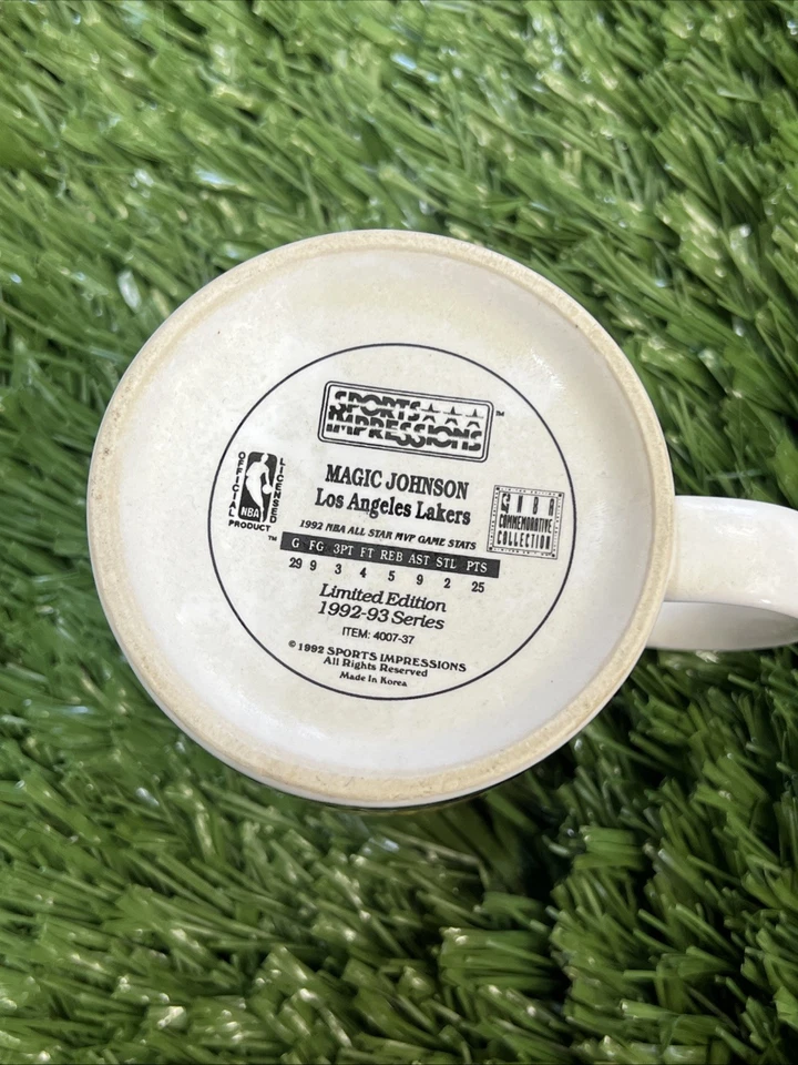 Taza de café LA Lakers Magic Johnson Sports Impressions vintage 1993 Foto 4 de 4