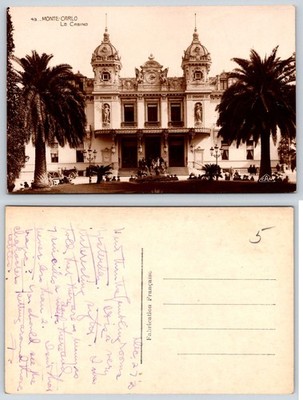 Monte Carlo Monaco Le Casino RPPC Postcard AJ161