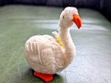 Steiff Goose Wool Toy Vintage 60s Stuffed Animal Retro Plush Toy 50s H41