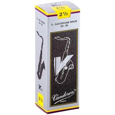 Vandoren V12 Series Tenor Saxophone Reeds Strength - 2.5, Box of 5
