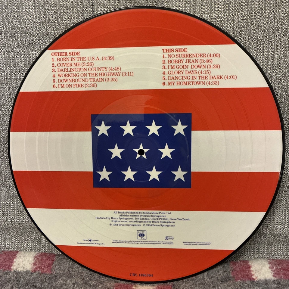 Bruce Springsteen Born In The U.S.A. ‘84 Limited Edition U.K. Vinyl Picture Disc - Image 2 of 3