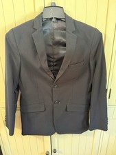 Chaps Boys Blazer Jacket Size 16R 16 Regular Black 2 Button Sport Coat Polyester