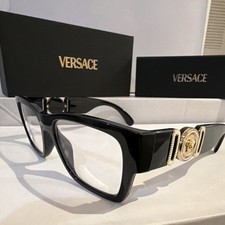 Versace Women Black Square Full Rim Eyeglasses Designer 3368-U GB1 53/17 140