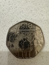 2018 Fifty Pence Coin, Circulated, 1918 Representation of the People Act 50p FP