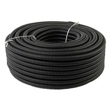 AT 20 Ft 1/2" Split Wire Loom Conduit Polyethylene Tubing Black Color Sleeve