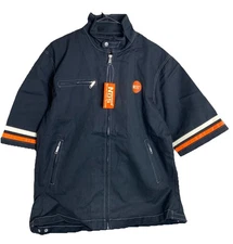 NOS Nitrous Oxide Systems Jacket Men XL Black Full Zip Pockets Racing Bagged NWT