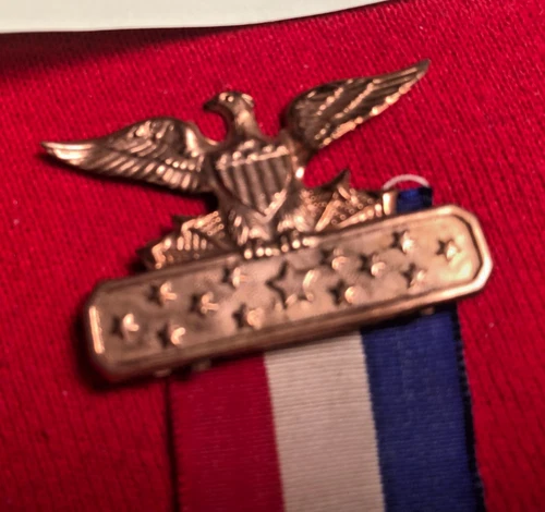CIVIL WAR GAR EAGLE BADGE PIN WITH RIBBON