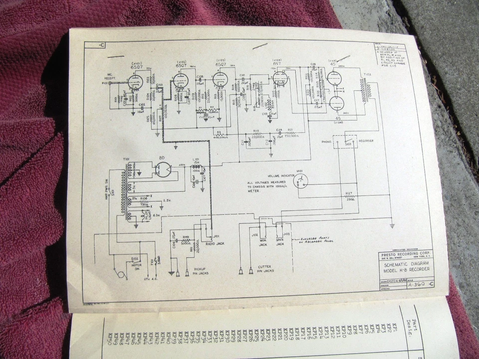 Инструкции по эксплуатации PRESTO RECORD CUTTER для MODEL K RECORDER Recording Corp - Изображение 4 из 4