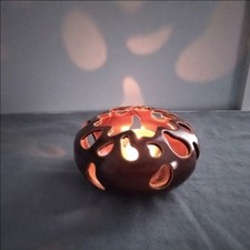 PARTYLITE - CERAMIC CANDLE HOLDER BOWL for Tealight Candle Abstract