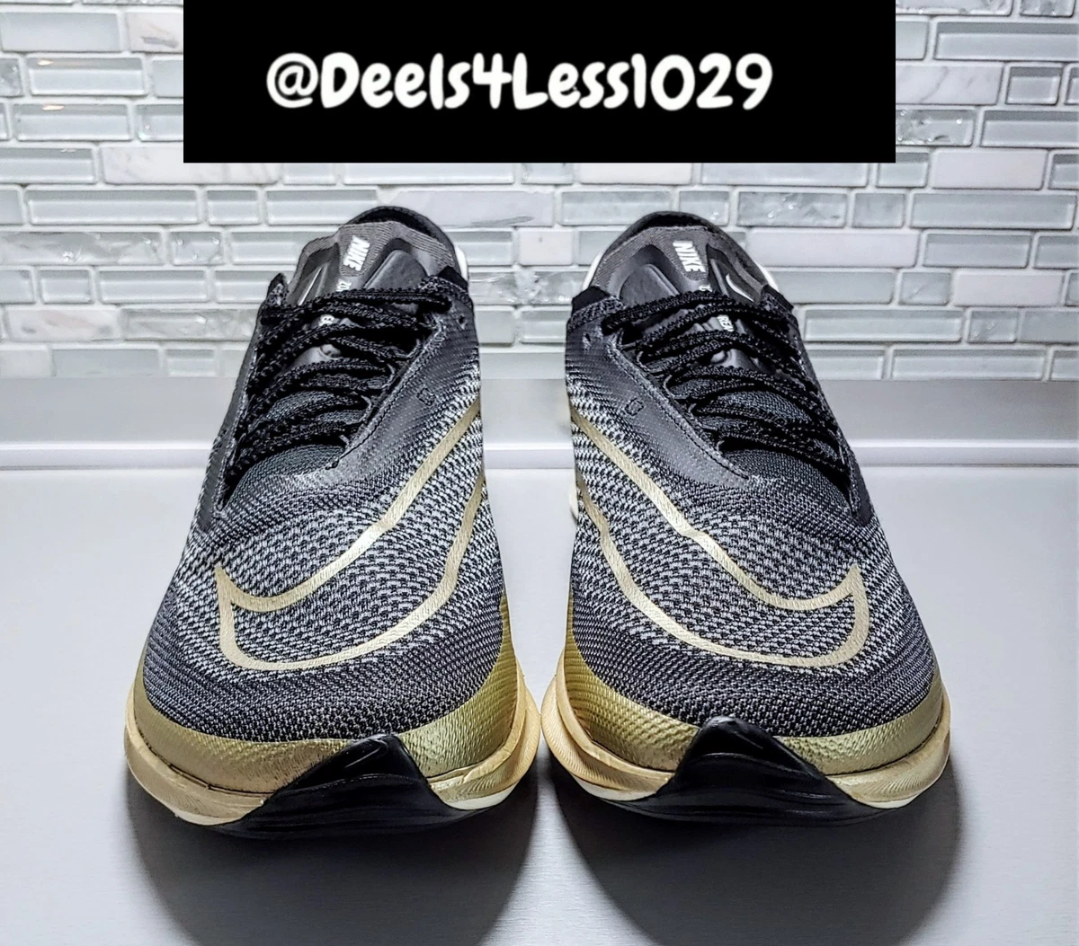 Nike ZoomX Streakfly Men\'s Black and Gold Athletic Running Shoes Deals on Men main image 4