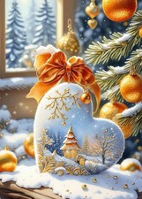 Christmas Diamond Art Kits for Adults Beginners, Christmas Winter Love Heart ...