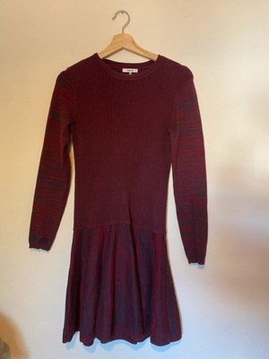Ganni Harrison cotton blend ribbed knitted dress 38 8-10 UK