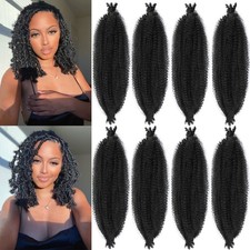 Marley Twist Braiding Hair 8 Packs 18 Inch Pre-Separated Springy Afro Twist Hair