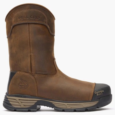 Men's Georgia Boot DuraBlend Edge 10'' Work Boots, Brown, 8.5 2E Wide US