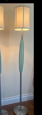 MCM Aqua Acrylic Floor Lamp Sonneman/ Kovacs Style, Brushed Nickel