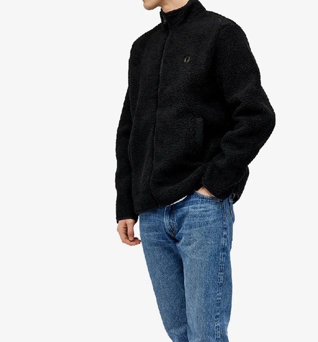NEU MIT ETIKETT FRED PERRY REISSVERSCHLUSS DURCH BORG FLEECE M GARANTIERT ORIGINAL