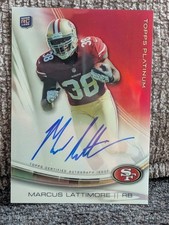 Marcus Lattimore - 2013 Topps Platinum Rookie Refractors #A-ML On Card Auto RC. rookie card picture