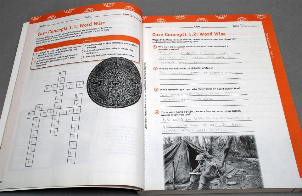 Pearson MY WORLD HISTORY Textbook w/MY STUDENT JOURNAL & Answer Key eBay