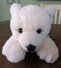 FAO Schwarz White Polar Bear Plush Stuffed Animal Toy 17" Adopt A Pets VERY NICE