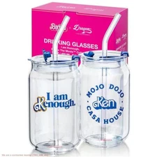 Barbie x Dragon Glassware 16 oz I'm Just Ken Drinking Glasses Set of 2