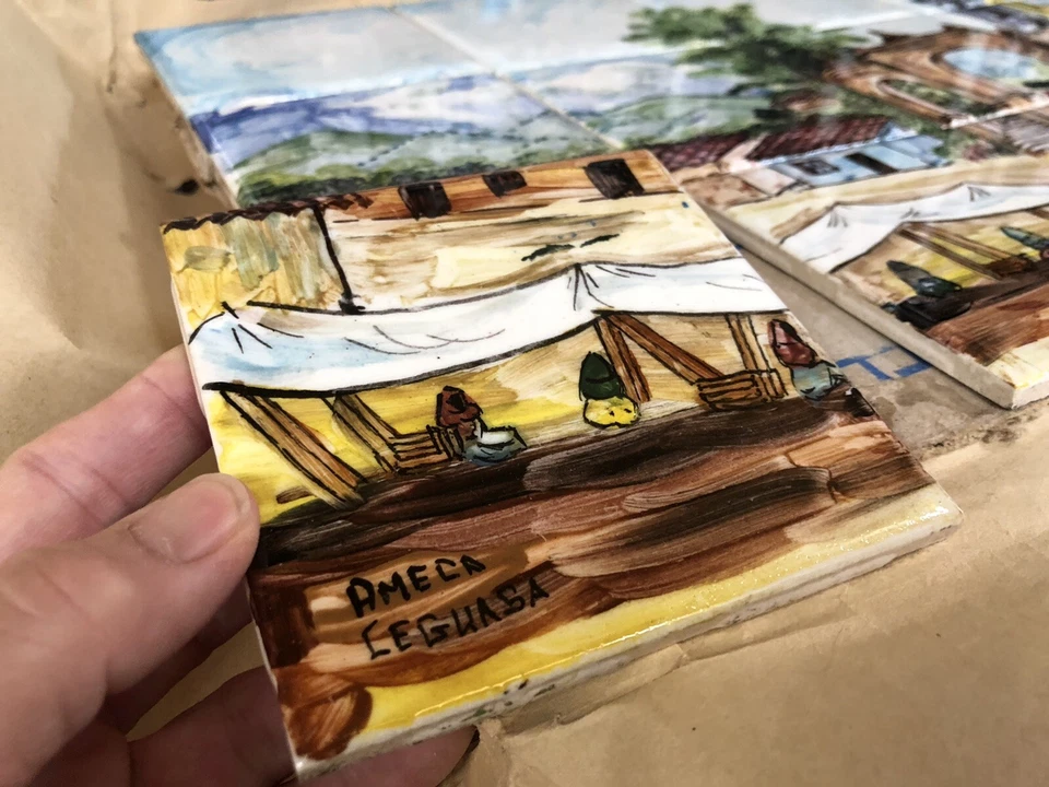 UNUSED 12 pc LAMOSA Monterrey Mexico Mural Tiles Magdelena Freize 17" x 13" - Image 3 of 4