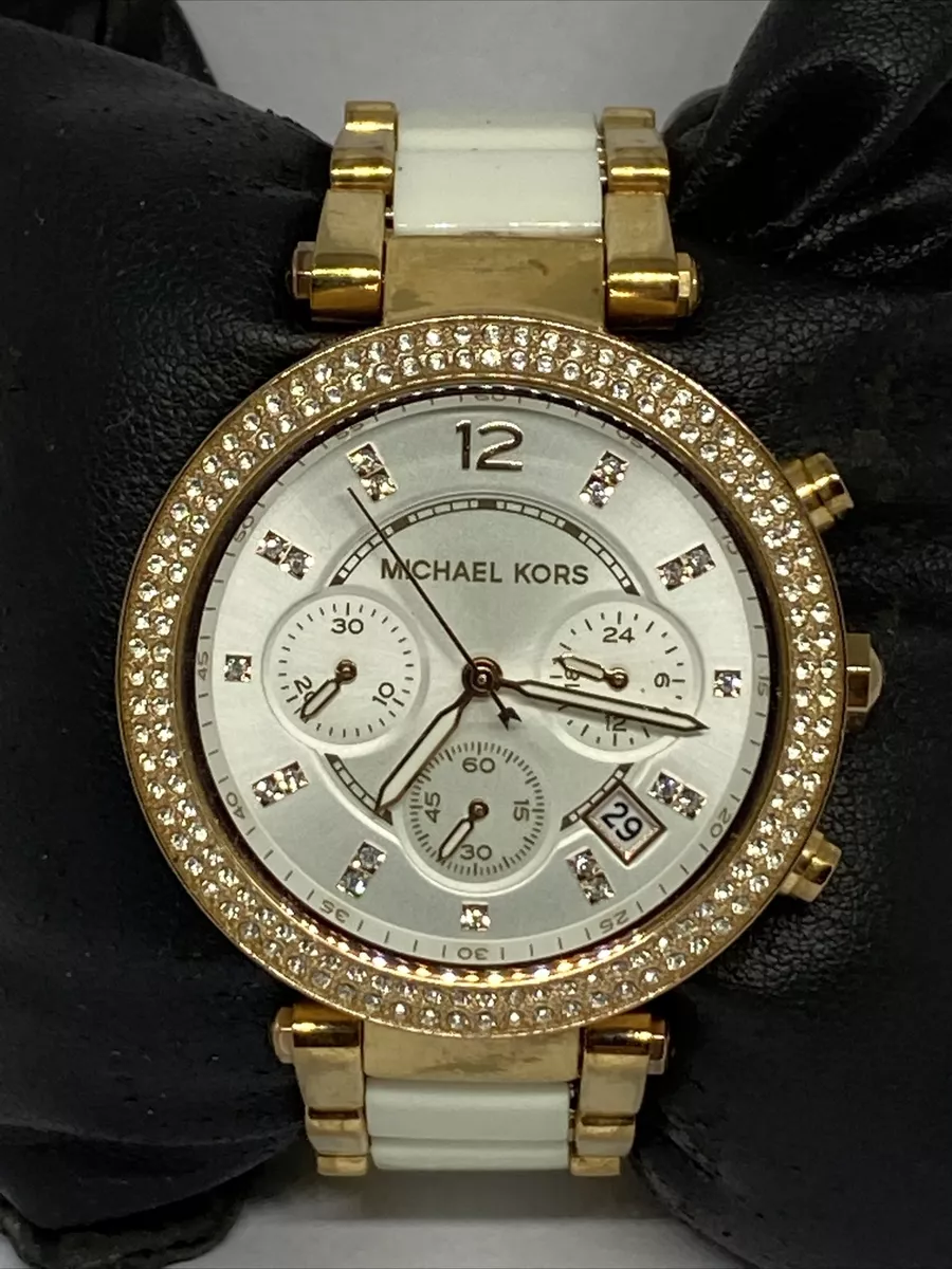 Michael Kors Parker MK 5774 Womens Two Tone Strap Analog Dial