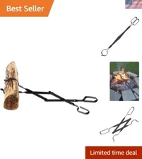 26” Reinforced Wrought Iron Firewood Tongs - Rust Resistant Indoor/Outdoor Tools