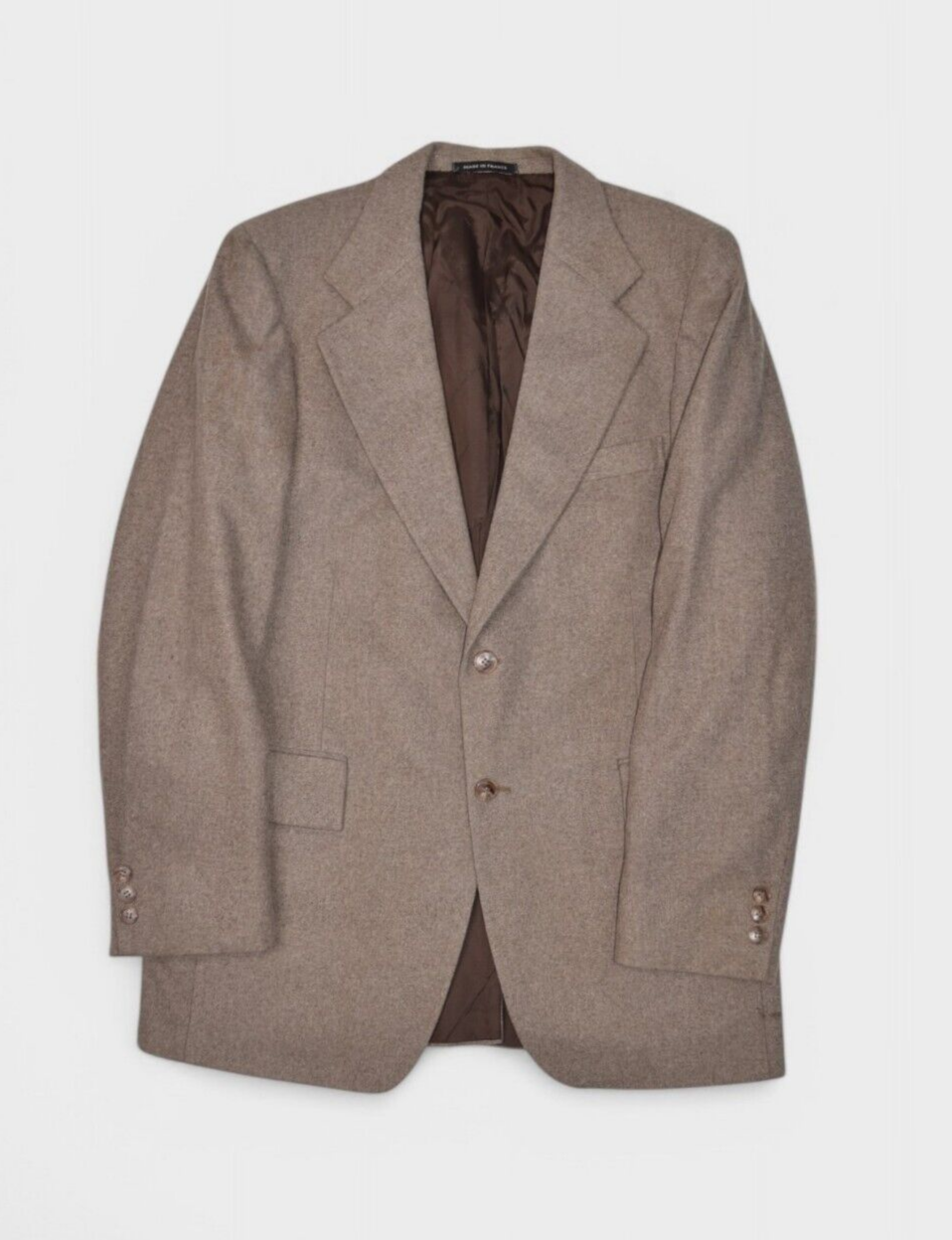 Giacca Vintage Yves Saint Laurent Uomo S 40 Marrone Lana Blazer Tuta Francia YSL