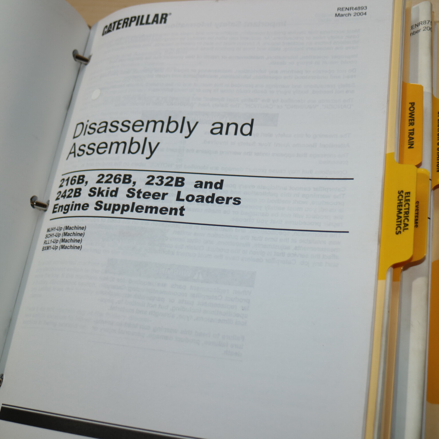 CAT Caterpillar 216 B 226 B 232 B 242 B Skid Steer Loaders Repair Service  Manual for sale online | eBay