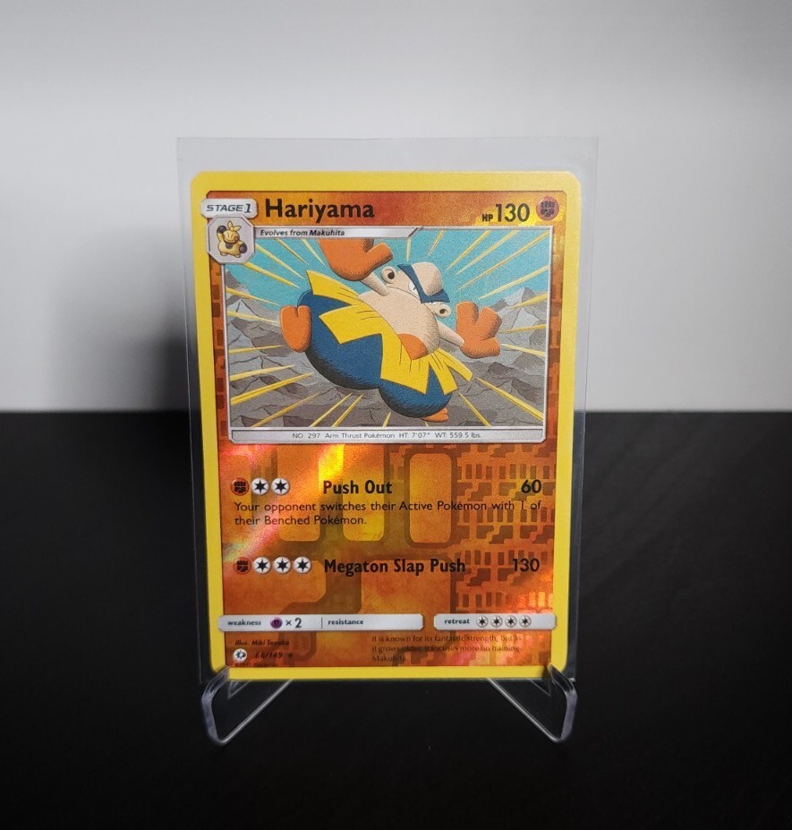 Pokemon TCG Hariyama Sun & Moon Base 68/149 Reverse Holo Rare