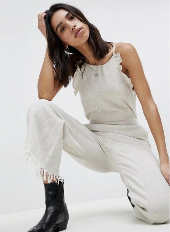 Mono de verano para mujer Blank NYC lino cierre de botones talla pequeña último Foto 3 de 4