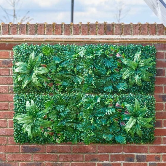 60cm x 40cm Decorative Fern Forest Panel Faux Leaf Screening Trellis Wall Cover