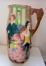 Vintage Burleigh Ware Pottery Jug: Sally in our Alley: 25cm high 1930s Colourful