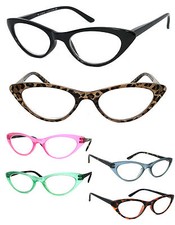 1 or 3 Pair s Womens Cat Eye Full Lens Clear Lens Reading Glasses Spring Hinges