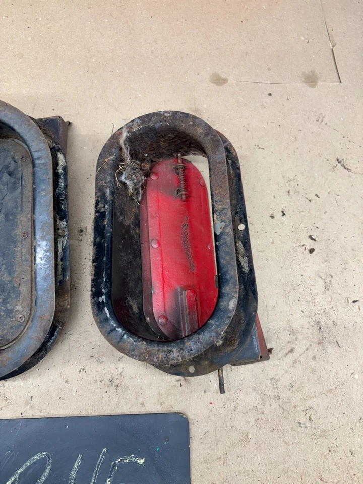 1961 64 65 1966 FORD TRUCK F100 F250 F350 M100 KICK PANEL COWL FRESH AIR VENTS - Image 3 of 4