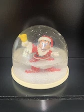 Vintage Santa Mickey Mouse Snow Globe Koziol West Germany Disney Christmas