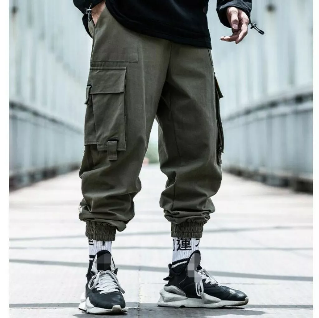 Multi Flap Pockets Cargo Pants Men's Casual Loose Fit - Temu