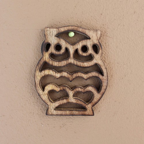 OWL Wooden Trivet bird shed decor Rustic Kitchen hot plate pot holder mom gift - Picture 4 of 5