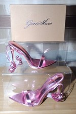 GENSHUO Ladies High Heel Lt purple Sexy Lace-up Stiletto Sandals uk 8.5