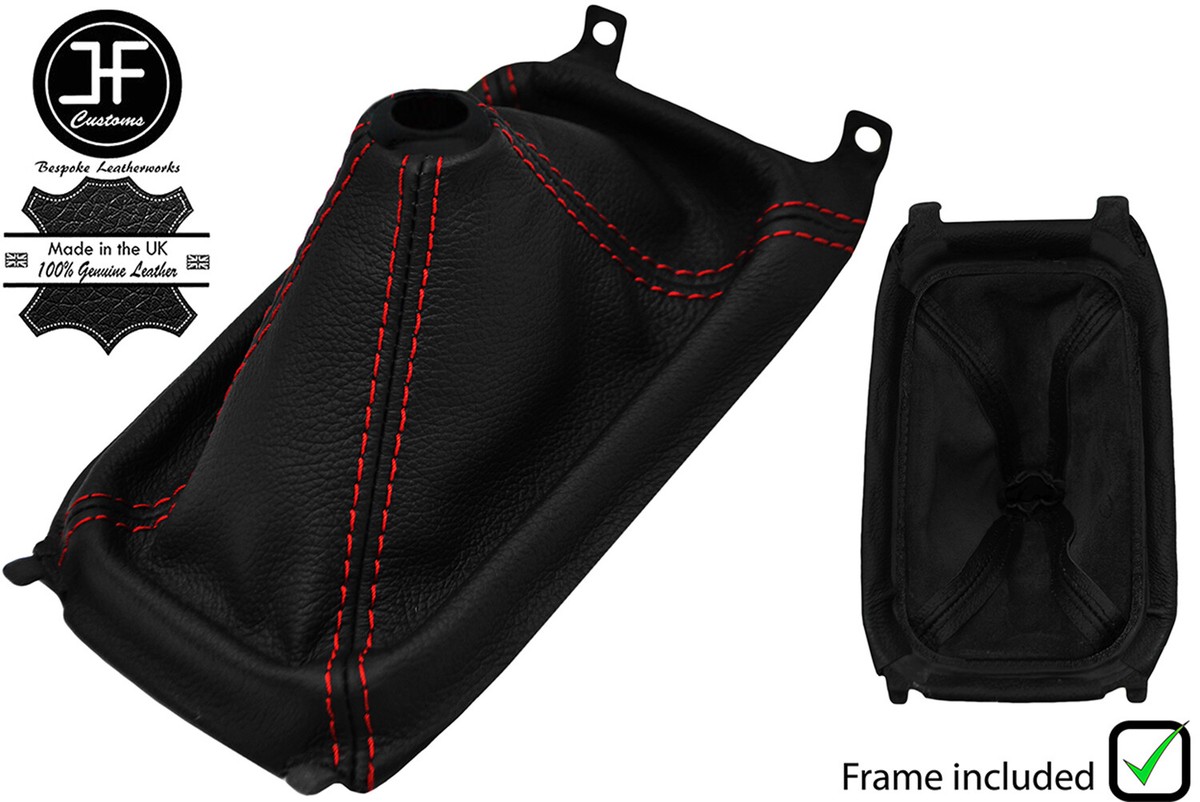RED STITCH LTHR SHIFT BOOT+PLASTIC FRAME+TOP RING FOR HONDA CRX
